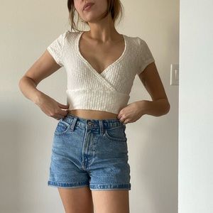 Urban Outfitters Surplice Crop Tee